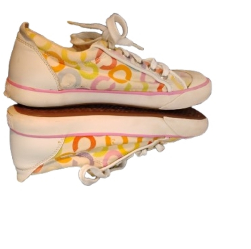 Coach Barrett C Logo Laced Sneakers Size 6.5